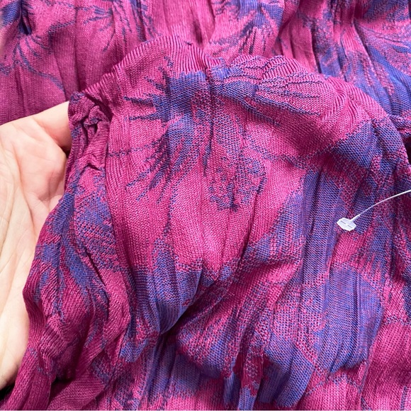 💜 ZARA BOHO PURPLE PINK JACQUARD LONG SLEEVE SIDE TIE MAXI DRESS! - Picture 13 of 16